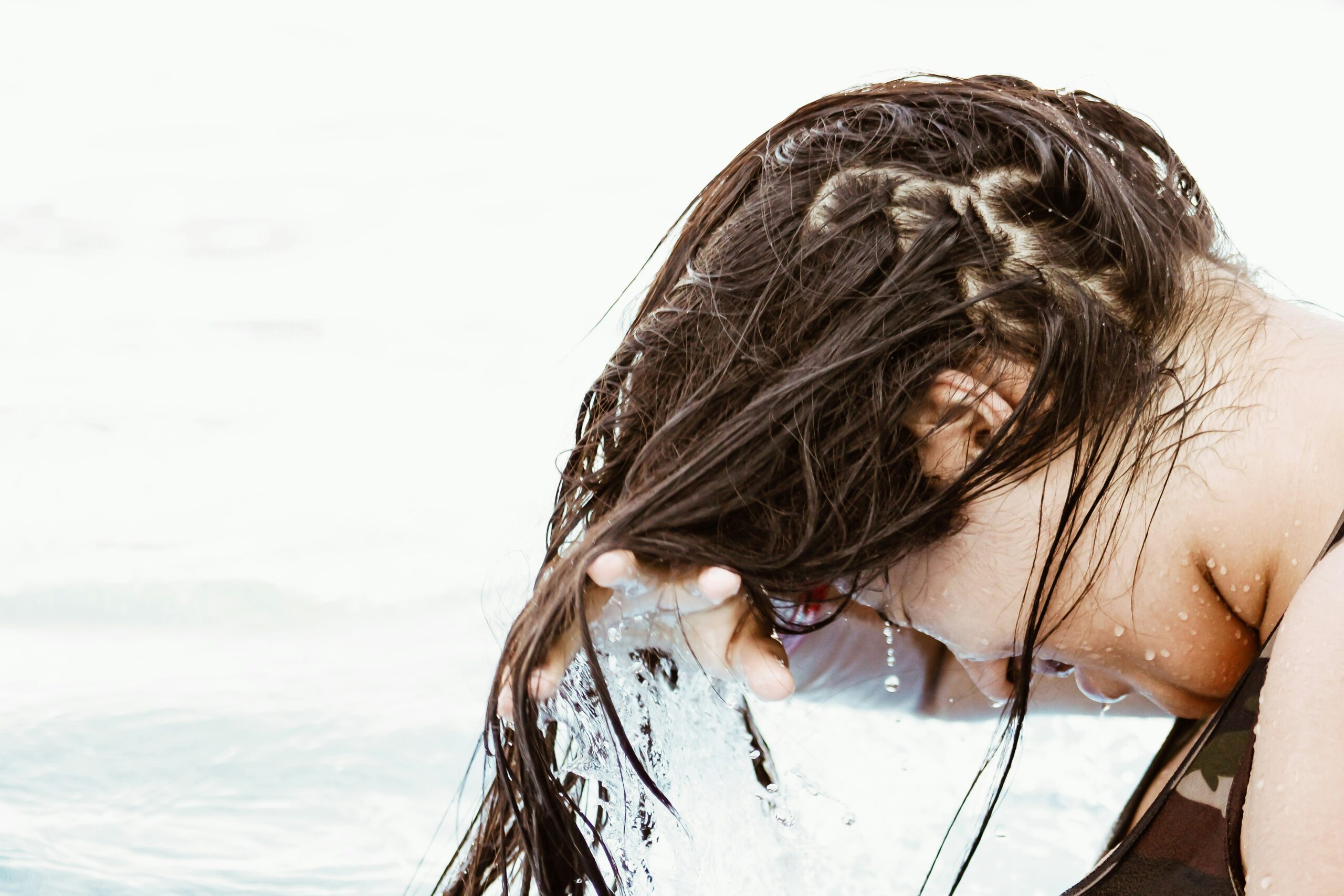washing hair